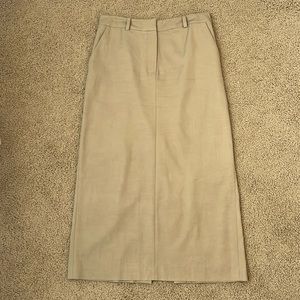 & Other Stories Khaki straight midi Skirt